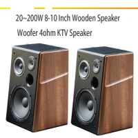 Wooden Speaker 8/10 Inch Woofer 4Ω KTV Speaker Treble Home Singing 200W Audio Fever Passive Speaker Bookshelf Speaker Sound Box