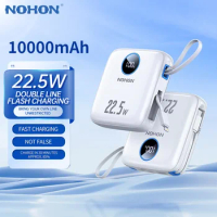 NOHON Portable 10000mAh Power Bank 22.5W Fast Charge Charger for IPhone Xiaomi External Battery PowerBank Free Shipping