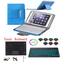 Backlit bluetooth LED Light Touchpad keyboard cover For Samsung Galaxy Tab S2 8.0 inch SM-T710 T715 T713 T719 tablet case
