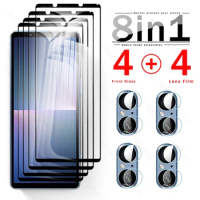For Sony Xperia 5 V 5G Glass 8In1 Camera Protective Glass Xperia5 V Xperia5V XQ-DE54 6.1" Screen Protector Tempered Glass Film