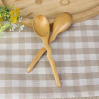 Coffee Spoon Small Wooden Spoon Kitchen Cooking Teaspoon Kids Ice Cream Tableware Tool F20173712