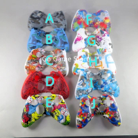 50Pcs For XBOX360 protective cover water transfer printing skin protective cover controller handle protective cover silicone