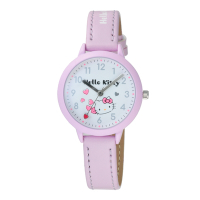 Hello Kitty 經典凱蒂貓造型腕錶-紫-KT072LVWV-33mm