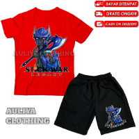 (BSA COD) Setelan Kaos Anak Celana Pendek Bisa Dipakai Laki-laki Dan perempuan Motif Stick War Legac
