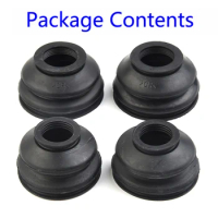 4pcs Universal Rubber Ball Joint Rubber Dust Boot Covers Track Rod End Set Kit Minimizes Premature Wear Of Suspension Parts
