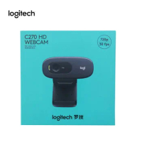 Logitech C270 Webcam HD Vid 720P Built-in Micphone Game camera USB2.0 Mini Computer Camera for PC Laptop