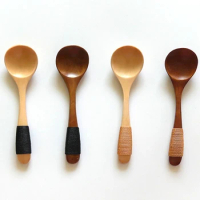 100pcs/ot 13*2.8cm Wooden Spoon Kitchen Cooking Utensil Ice Cream Coffee Tea Soup Spoon wood Honey spoons Handle with yarn
