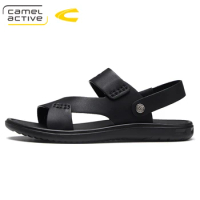 Camel Active Brand Shoes 2018 Summer New Men's Sandals Designer Genuine Leather Mens Cowhide Fashion Man Beach Shoes 18081