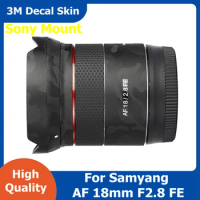 For Samyang 18 F2.8 FE Decal Skin Vinyl Wrap Film Lens Protective Sticker Protector Coat AF 18mm 2.8 f/2.8 For Sony Mount AF18