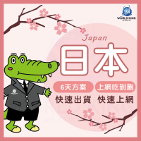 World King 日本上網卡_實體/eSIM-6天吃到飽(上網吃到飽)
