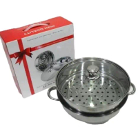 Nồi Hấp Inox 2 Tầng 28cm Hải Hồ Store - Xửng Hấp Đường Kính 28cm, Cao 6.5cm