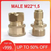 Coupler nepel angin adaptor M22 1/4 Male M14X1.5 Female Male Sepasang selang tekanan tinggi quick re