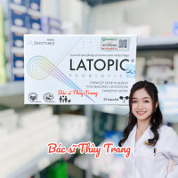 Viên uống men vi sinh LATOPIC PROBIOTICS hỗ trợ dị ứng, bất dung nạp lactose, viêm da cơ địa -30viên