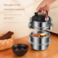 Mini Pressure Cooker Household Multi-Functional Small Stainless Steel PressureCooker Clay Pot Pot Gas Induction Cooker Universal