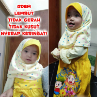 BAJU MUSLIM GAMIS ANAK PEREMPUAN 1-6 TAHUN + HIJAB
