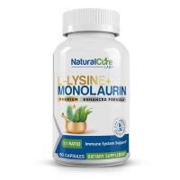L-Lysine + Monolaurin 600mg β 11 Ratio 100 Capsules β Immune & Digestive Support by Natural Cure Lab