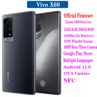 Vivo X60 5G mobilephone Octa Core Exynos 1080 Android 11 6.56" AMOLED 8/12GB RAM 128GB 256GB ROM 4300mAh Battery 33W Google play