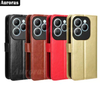 Auroras For Infinix Hot 40 Pro Flip Wallet Cover Card Bag Stand Magnetic Leather Protect Phone Case For Infinix Hot 40 Shell