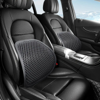 Ergonomic breathable mesh gel lumbar cushion, suitable for office chairs and car seats, includes bre