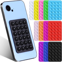 Back sticker suction cup mobile phone holder silicone cup mat smartphone wall stand for glass cerami