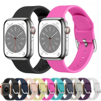 New Silicone Strap for Apple watch Ultra 8 7 band 45mm 41mm 40mm 44mm belt Sport bracelet wristsband for iWatch 6 5 4 SE 3 42mm