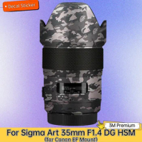 For SIGMA Art 35mm F1.4 DG HSM for Canon EF Mount Lens Sticker Protective Skin Decal Vinyl Wrap Film Anti-Scratch Protector Coat