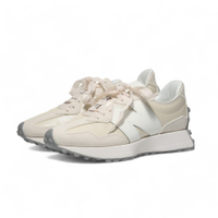 NEW BALANCE 休閒鞋 NB 327 奶茶 皮革 緞帶款 復古 女 WS327MO