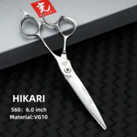 Japan HIKARI S60 Hairdressing scissors 6.0-inch scissors Flat shear VG10 material quality comprehensive Hair scissors