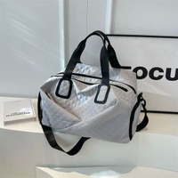 全城熱賣 - 瑜伽運動包女款健身包乾濕分離收納訓練包大容量手挎旅行包行李袋銀色