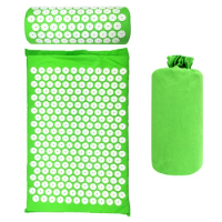 Acupressure Mat and Pillow Set Fitness Yoga Massage Mat Relief Body Pain Acupuncture Cushion with Carry Bag