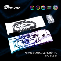 Bykski GPU Active Backplate Water Block Use for MSI RTX 3080 3090 Aero S Video Card,VGA Dual Side Radiator N-MS3090AEROS-TC