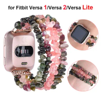 Stretchy Strap for Fitbit Versa 2 /Lite Bracelet Handmade Elastic Beaded Wristband Bands for Fitbit Versa Smartwatch Replacement