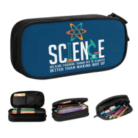 Custom Amazing Science School Pencil Cases Boys Gilrs Big Capacity Scientist Geek Pencil Box Students Stationery