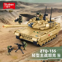 小魯班B1577-1579二戰系列T34/85虎王坦克諾曼底戰役拼裝益智積木