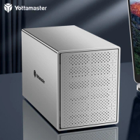 Yottamaster PS500C3 RAID Hard Drive Enclosure Support USB 3.1 5Gbps Type-C for 2.5" 3.5" SATA HDD/SSD 80TB (Sing 16TB) Capacity