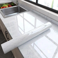 wallpaper Lantai Sticker Marble Tiles Waterproof Self Adhesive PVC kitchen bathroom Penampal Dapur M