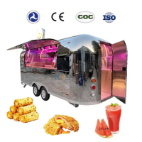 2023 Street Food Cart Shaved Ice Mobile Trailer Food Trucks Mobile Bar Trailer Air stream Food Truck