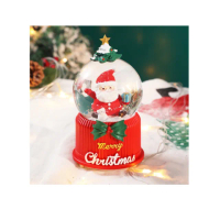 【漫格子】2入組聖誕水晶球 音樂鈴 飄雪水晶球 旋轉音樂盒 聖誕交換禮物(水晶音樂球 音樂鈴 聖誕禮物)