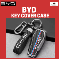 BYD SEALION 6, ATTO 3, SEAL 5, SHARK & SEALION 5 ปลอกกุญแจรีโมทรถยนต์คาร์บอนไฟเบอร์ พร้อมพวงกุญแจ อุ