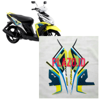 stiker striping lis motor yamaha mio m3 125 fi 2022 putih-kuning