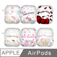 【正版授權】Sanrio三麗鷗 Hello Kitty/美樂蒂/雙子星 AirPods專用 透明矽膠保護套