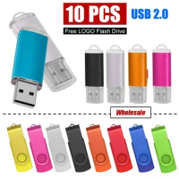 10PCS/lot Colour USB 2.0 USB Flash Drive 8GB 16GB 32GB 64GB USB Stick Pen Drive 1GB 2GB4GB Pendrive for Smart Phone/PCCustom