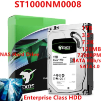 New Original HDD For Seagate 1TB 3.5" 7.2K SATA 6Gb/s 128MB 7200RPM For Internal Hard Disk For Enterprise HDD For ST1000NM0008