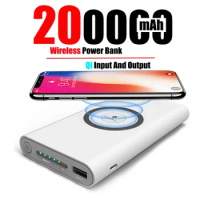For xiaomi 200000mAh Power Bank Two-Way Wireless Fast Charging Powerbank Portable Charger Type-C External Battery For IPhone 14