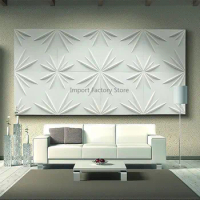 40PC Factory Direct 3D Fire Retardant Wall Panels PVC Three-dimensional Mold Three-dimensional Plate TV Background Wall Stickers