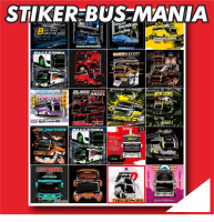 stiker bis mania bus kids panda basuri telolet stiker glossy ukuran A4