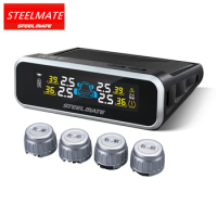 STEELMATE solar powered tpms E3 tire pressure monitoring system with external Sensor