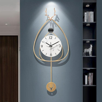 掛鐘 北歐輕奢鐘錶掛錶大氣家用時尚現代簡約時鐘客廳掛牆藝術裝飾掛鐘