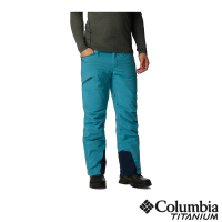 【Columbia 哥倫比亞 官方旗艦】男款-Kick Turn™Omni-Tech防水金鋁點極暖雪褲-湖水藍(UWE38910AQ/HF)