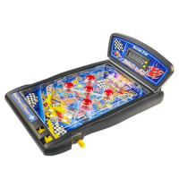 LED Music Mini Pinball Machine Arcade Cabinet Coin Operated Game Bartop Automatic Scoring for Kid Toys Arcade Retro Game Console
